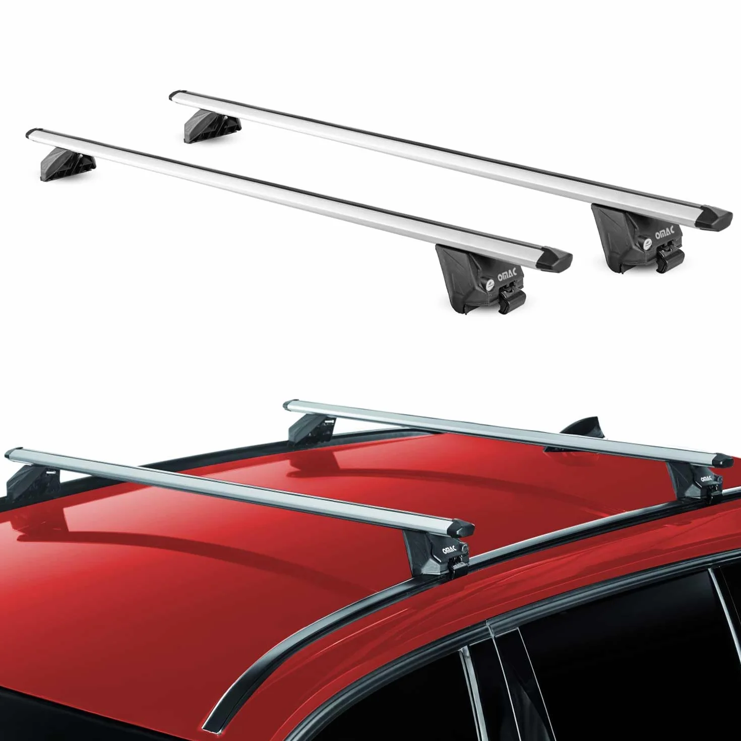 OMAC Dachträger für Volvo XC60 2009-2017 Aluminium Silber