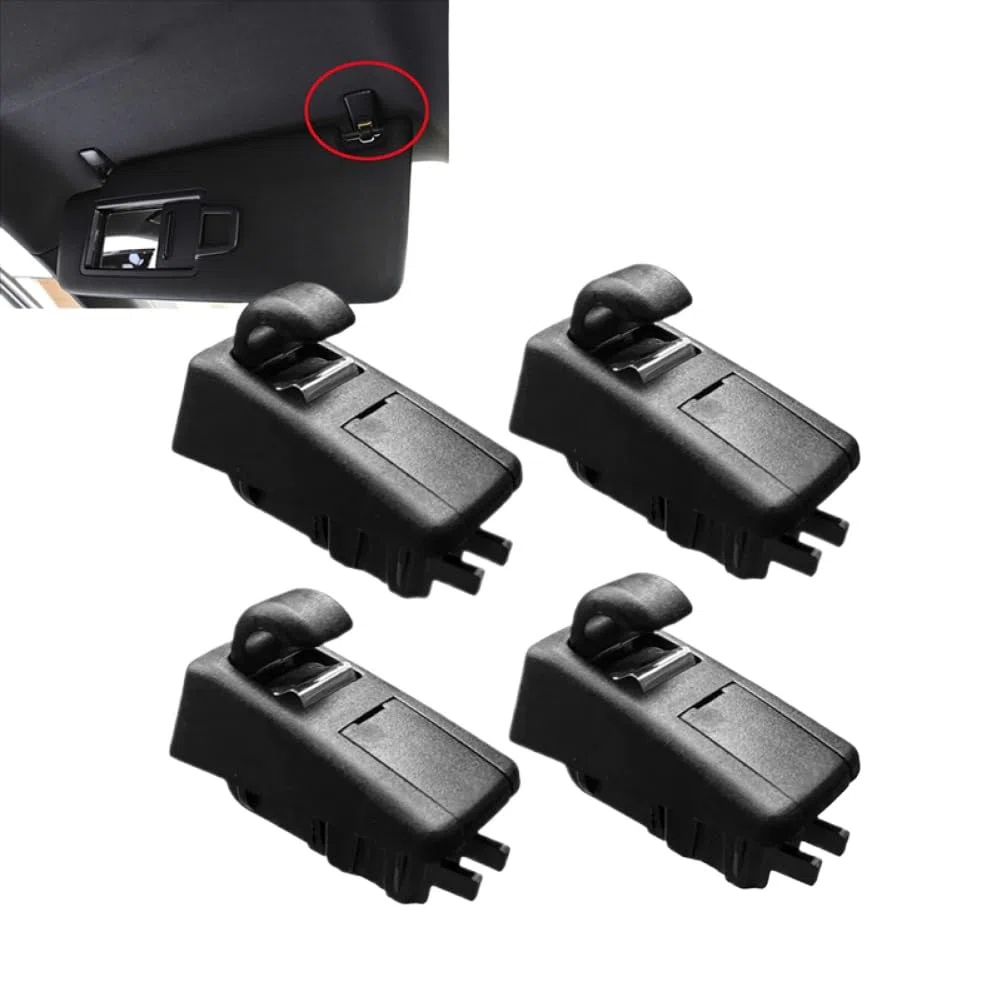 4 Stück Sonnenblendenclip Haken 95B857561 Kompatibel mit Porsche 95B