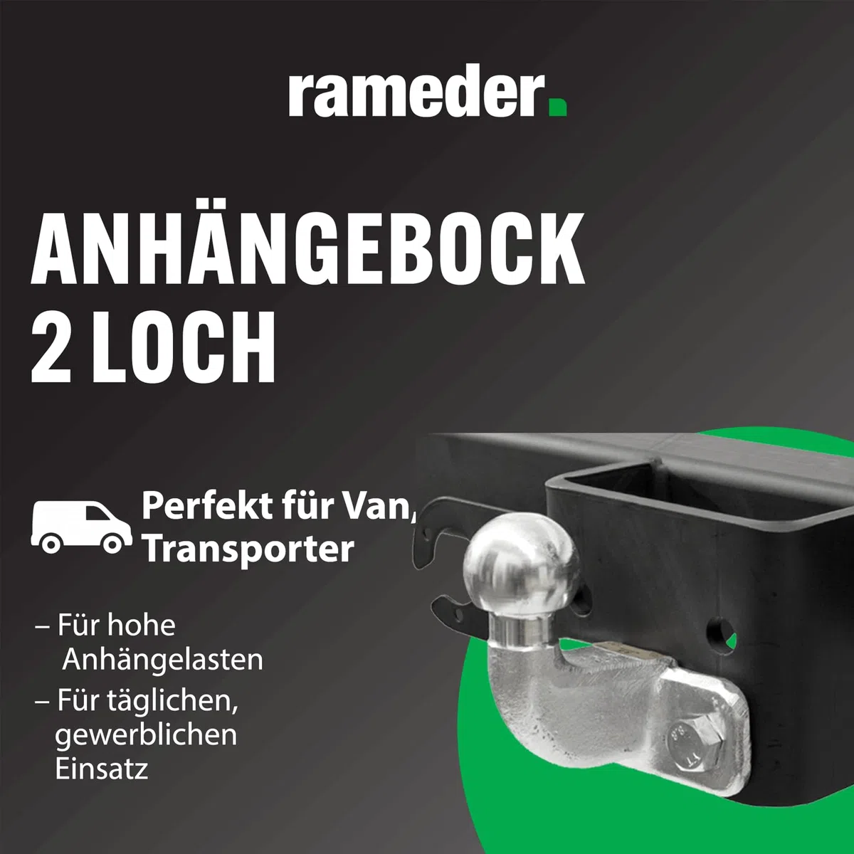 Anhängerkupplung starr G.D.W. passend für Mercedes Sprinter Radstand 3665mm Baujahr: 2006-2018 inkl. 13 poligem spezifischen CAN-Bus Elektrosatz | rameder. Komplettsatz - 50T