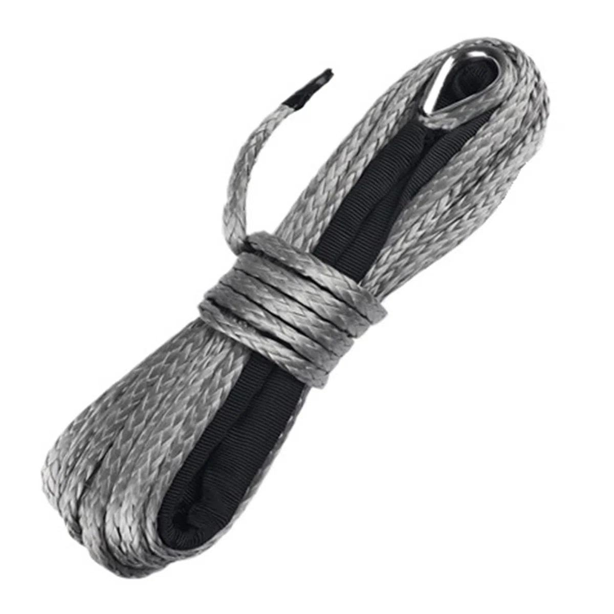 Abschleppseil, 10 Stück Windenseil, 12 Mm * 28 M Für 4WD/ATV/UTV/SUV Für SUV ATV UTV, für Geländefahrzeuge(Gray)