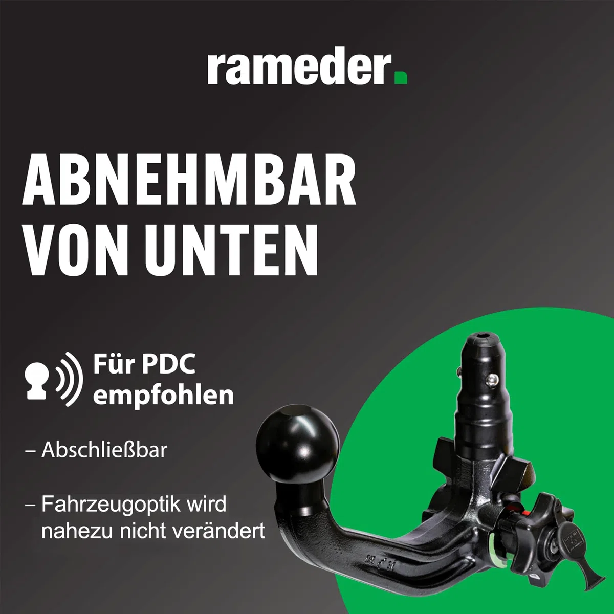 Anhängerkupplung abnehmbar Westfalia passend für Audi A3 Fliessheck (3-Türer) Typ 8P Baujahr: 2003-2008 inkl. 13 poligem spezifischen CAN-Bus Elektrosatz | rameder. Komplettsatz - A40V