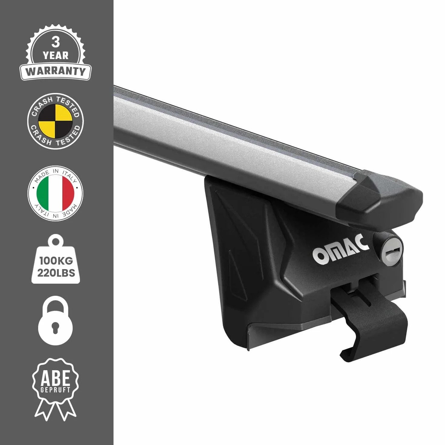OMAC Dachträger für Volvo XC60 2009-2017 Aluminium Silber